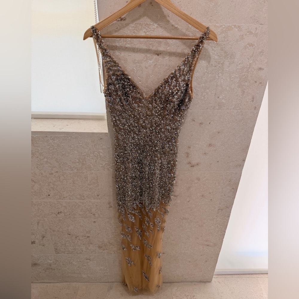 Portia and Scarlett Gold Sequin Maxi Dress - Picture 2 of 5